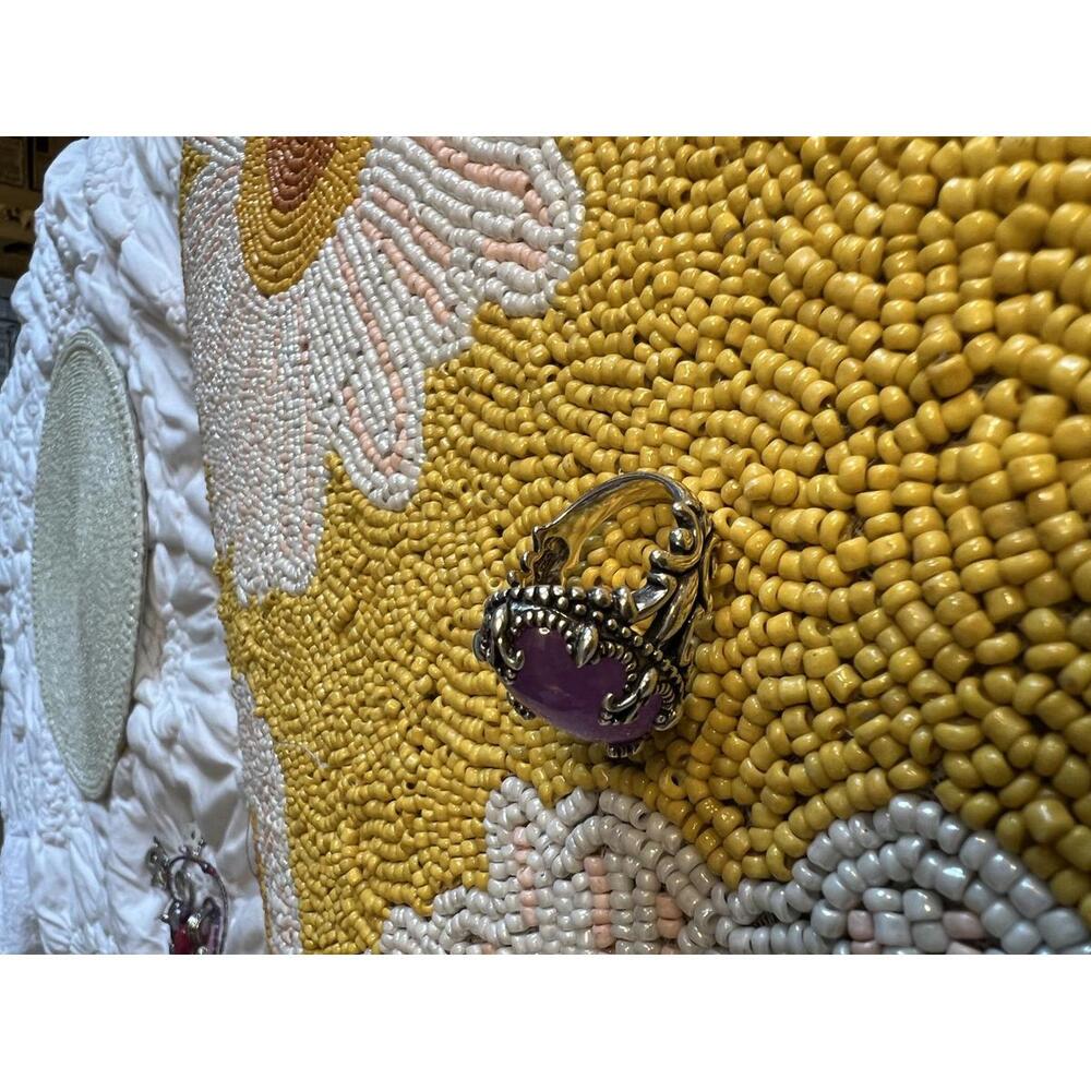 Carolyn Pollack Relios Sterling Silver Oval Charoite Ring Size 9 - Picture 6 of 8